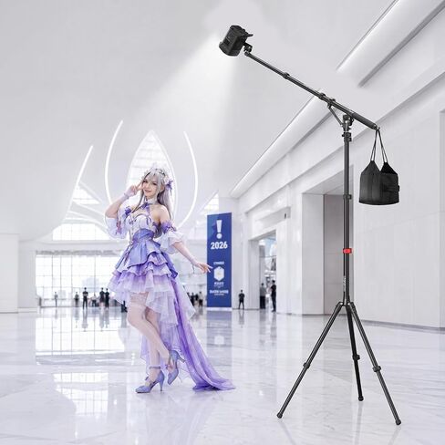ULANZI TH09 52.7" Camera Boom Arm Light Stand Tripod Extension Bar | Extends 22.8-52.7" | 0°-135° Tilt for Overhead Filming | Dual 1/4" & 3/8" Spigot | Sturdy 11lb Aluminum Alloy Support in Kuwait