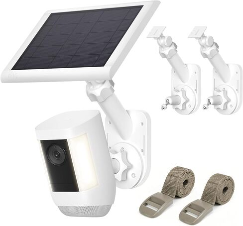 Universal 2-in-1 Wall Mount for Solar Panel & Camera-Compatible with Ring Stick Up Cam/Spotlight Cam/Plus/Pro(Battery), Blink, Arlo, Eufy, Wyze-Adjustable Solar Panel Mount with 360° Rotation 1 Pack in Kuwait