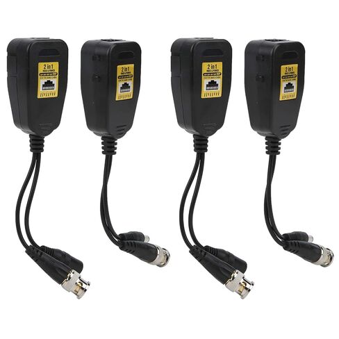 Oumefar HD Video Transmitter Anti Thunder Power Balun 4Pcs 2~8MP for System Security Camera Installation in Kuwait