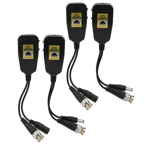Oumefar HD Video Transmitter Anti Thunder Power Balun 4Pcs 2~8MP for System Security Camera Installation in Kuwait