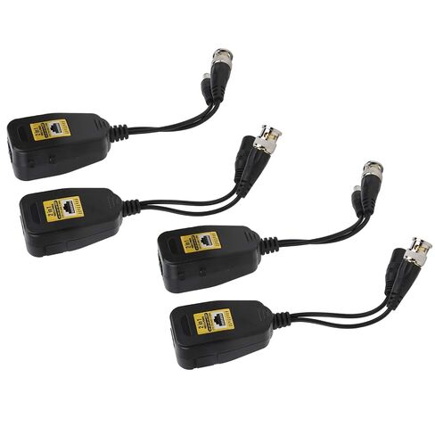 Oumefar HD Video Transmitter Anti Thunder Power Balun 4Pcs 2~8MP for System Security Camera Installation in Kuwait