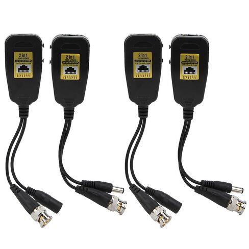 Oumefar HD Video Transmitter Anti Thunder Power Balun 4Pcs 2~8MP for System Security Camera Installation in Kuwait