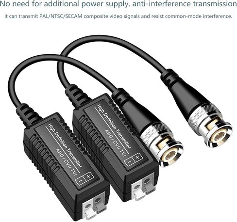 Passive Video Balun Transmitters for Surveillances with Strong AntiInterferences and Easy Installation AHDs/CVI/TVI Twisteds in Kuwait