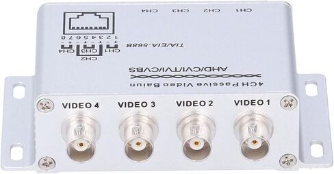 ciciglow Video Balun High Definition 4 Channel Passive Transceiver for 720P 1080P HD CCTV Security Camera Signal Converter for Video Surveillance and Conferences Metal Grey 1 Pack in Kuwait