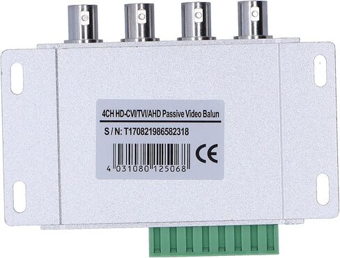 ciciglow Video Balun High Definition 4 Channel Passive Transceiver for 720P 1080P HD CCTV Security Camera Signal Converter for Video Surveillance and Conferences Metal Grey 1 Pack in Kuwait