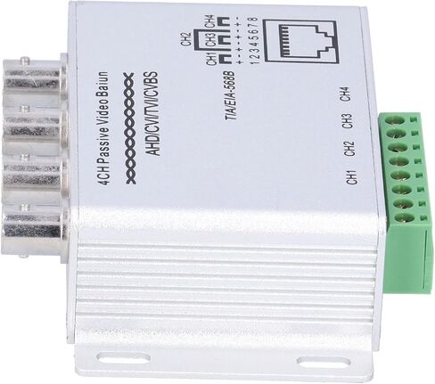 ciciglow Video Balun High Definition 4 Channel Passive Transceiver for 720P 1080P HD CCTV Security Camera Signal Converter for Video Surveillance and Conferences Metal Grey 1 Pack in Kuwait
