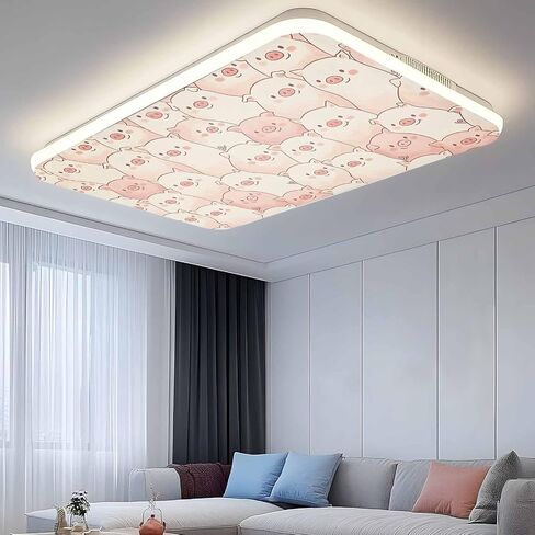 Pink Cute Pigs Magnetic Fluorescent Light Covers for Ceiling Lights 2x4 Ft, Modern Animals Cartoon Office Classroom Kitchen Drop Ceiling Light Covers Lighting Filters Shade Panel 3 Packs in Kuwait