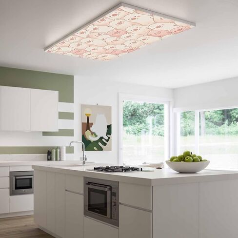 Pink Cute Pigs Magnetic Fluorescent Light Covers for Ceiling Lights 2x4 Ft, Modern Animals Cartoon Office Classroom Kitchen Drop Ceiling Light Covers Lighting Filters Shade Panel 3 Packs in Kuwait