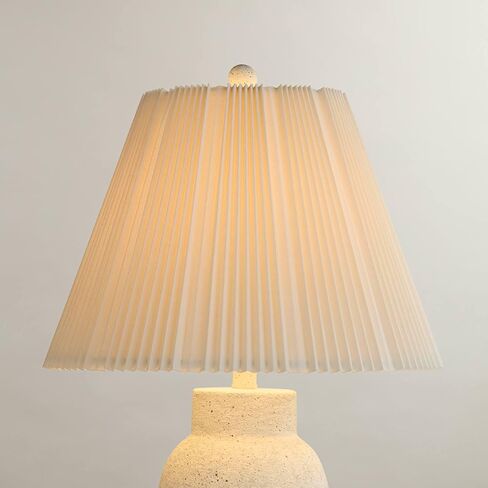 Mavin Large Off-White Knife Pleated Lamp Shade 9x17x12.25 (Spider) | 9" Top x 17" Bottom x 11.75" High x 12.25" Slant Replacement for Table + Floor Lamps Eggshell Empire Harp + Finial in Kuwait