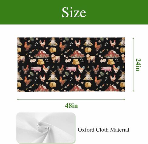 Farm Animals Magnetic Fluorescent Light Covers for Ceiling Lights 2x4 Ft,Country Barn Sheep Rooster Pig Flowers Black Office Kitchen Drop Ceiling Light Covers Lighting Filters Shade Panel 2PCSs in Kuwait