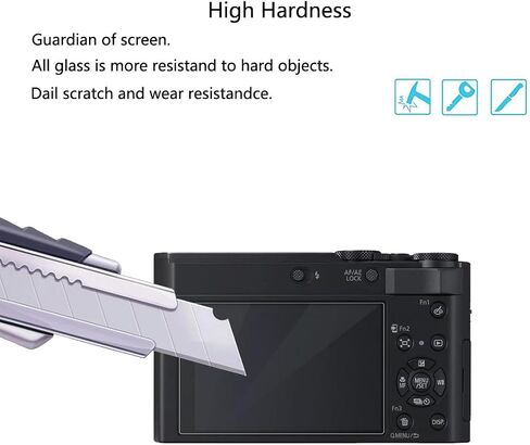 for Panasonic LUMIX ZS300 Screen Protector - [3 Pack] HD Tempered Glass Film [Anti-Fingerprint] [Anti-Scratch] [Bubble Free] Compatible for Panasonic LUMIX ZS300 Digital Camera (DC-ZS300K) in Kuwait