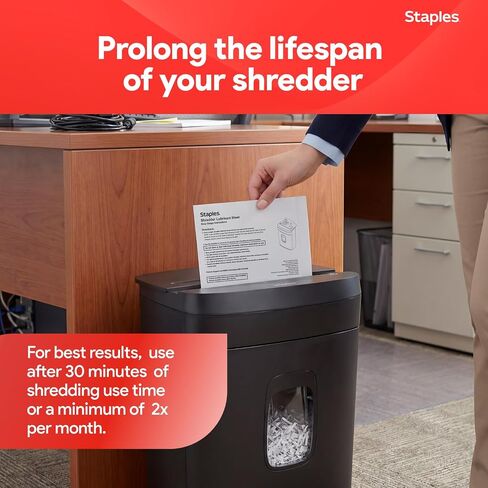 Staples Shredder Lubricant Lubricating Sheets, Reduces Friction & Noise, Keeps Blades Sharp, Pack of 24 in Kuwait