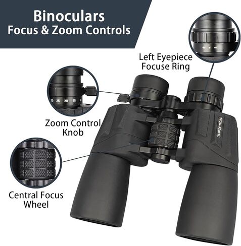 10-30x50mm High Power Zoom Binoculars for Adults | BAK4 Prism & FMC, Daily waterproof,Fogproof,HD Professional Binoculars for Bird Watching,Hiking,Concerts & Outdoor Travel in Kuwait