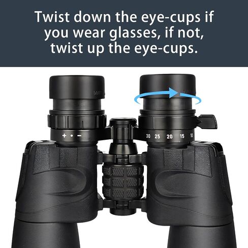 10-30x50mm High Power Zoom Binoculars for Adults | BAK4 Prism & FMC, Daily waterproof,Fogproof,HD Professional Binoculars for Bird Watching,Hiking,Concerts & Outdoor Travel in Kuwait