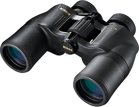 Nikon ACULON A211 10x42 Binocular | Multilayer coating, Porro prism Binocular with turn and slide eyecups, Tripod Adaptable | Official Nikon USA Model | 10x Magnification, 42mm Eco-Glass Objectives, Multi-Coated Optics, BAK4 Porro Prism, Turn-and-Slide Ey in Kuwait