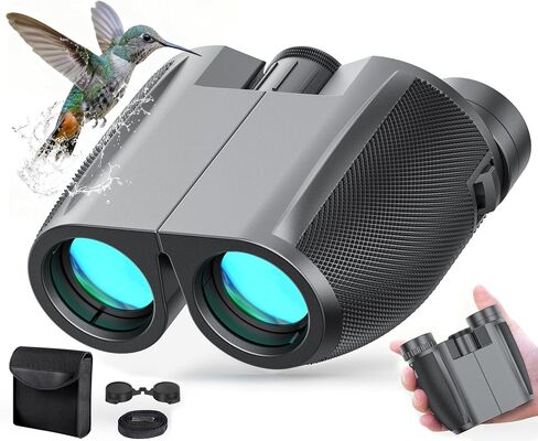 Binoculars 12x25 for Adults and Kids Compact Binocular Waterproof Binocular Wide Field of View for Bird Watching,Hiking,Hunting,Concert in Kuwait