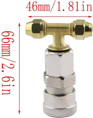 LQ Industrial Metal Tee Fitting Air Intake Valve Connector Power Tool Accessories for Lorries/Trailers Air Piping in Kuwait