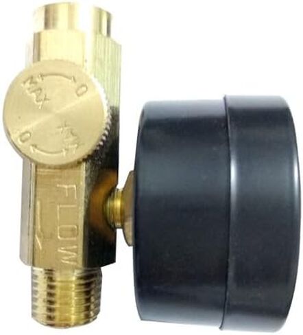 1204S321 Air Flow Valve, 0-160 PSI Gauge, 1/4 FNPT Inlet x Male Outlet - Quantity 1 in Kuwait