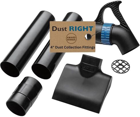 Rockler Dust Right 4" Quick Change Floor Sweep Kit for Dust Collection | Floor Sweep Kit – Quick Shop Cleanup – Dust Collection Kit – Quick Change Connection – Complete Set in Kuwait