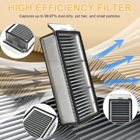 Accessories Compatible with Dreame X50 Ultra/L50 Ultra/L40s Ultra Mova V50 | Ultra Replacement Parts Robot Vacuum Cleaner(4 Rubber Main Brush,6 Filters,6 Dust Bags,8 Mop Pads,6 Side Brushes) in Kuwait