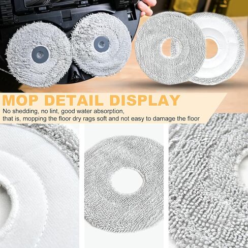 Accessories Compatible with Dreame X50 Ultra/L50 Ultra/L40s Ultra Mova V50 | Ultra Replacement Parts Robot Vacuum Cleaner(4 Rubber Main Brush,6 Filters,6 Dust Bags,8 Mop Pads,6 Side Brushes) in Kuwait