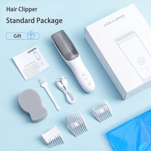 MOMMED Baby Hair Clippers, Hair Cutting Kit for Kids, Electric Kids Hair Trimmer, Rechargeable Waterproof Electric Vacuum Baby Clippers with Charger Base in Kuwait