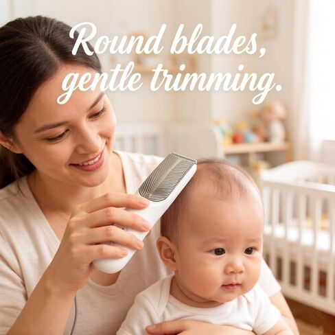 MOMMED Baby Hair Clippers, Hair Cutting Kit for Kids, Electric Kids Hair Trimmer, Rechargeable Waterproof Electric Vacuum Baby Clippers with Charger Base in Kuwait