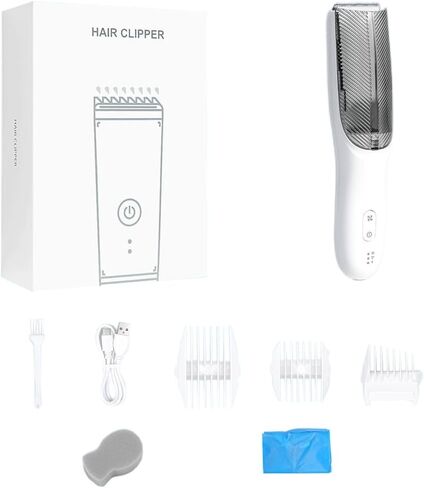 MOMMED Baby Hair Clippers, Hair Cutting Kit for Kids, Electric Kids Hair Trimmer, Rechargeable Waterproof Electric Vacuum Baby Clippers with Charger Base in Kuwait