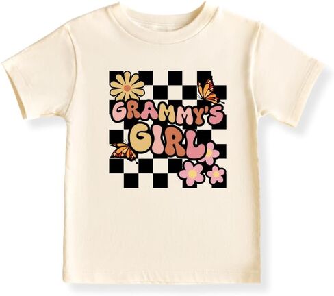 Grammy's Girl Checker Cute Baby Bodysuit Shirt Premium Custom Baby Clothes Unisex Baby Gift for Mom Newborn in Kuwait
