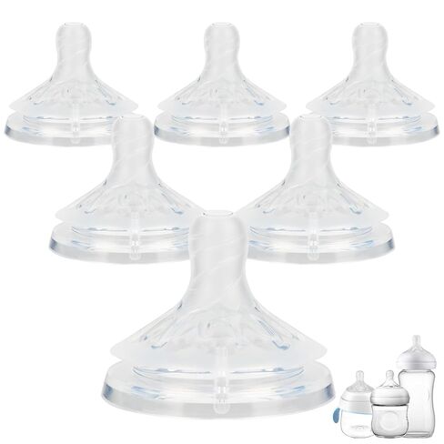 Silicone Bottle Nipples for Philips Avent Natural Baby Bottles,Size 3 Nipple,1m+,Slow Flow, 6 Count in Kuwait