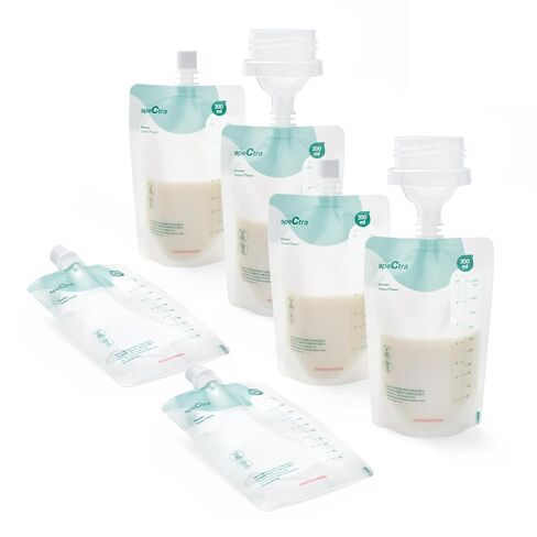 Spectra - Simple Store Milk Collection Bags 200 ml - Hygenic Double Lined Leak Free Insulation - Convenient Milk Storage for Busy Moms - 20 Count in Kuwait