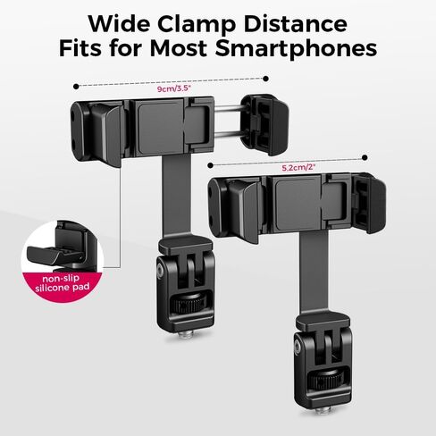 Leekai Aluminum Light Stand with Phone Holder, 83.9''/213cm Adjustable Tripod, Extendable Camera Phone Tripod with 1/4" Screw for Travel, DSLR Camera, Ring Light, Video Rig, Max Load 20 lbs in Kuwait