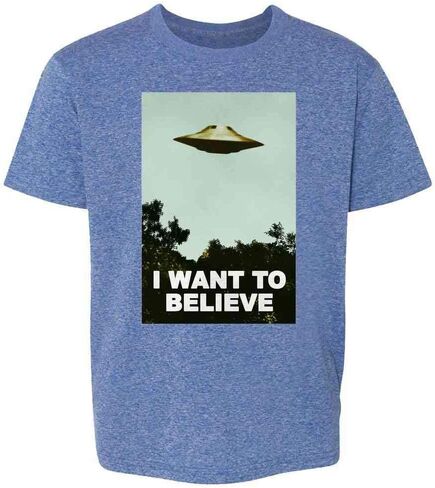 Pop Threads I Want to Believe UFO Aliens TV Retro 90s Baby Toddler Kids Girl Boy T-Shirt in Kuwait