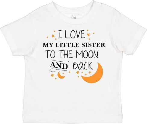 inktastic I Love My Little Sister to The Moon and Back Toddler T-Shirt in Kuwait