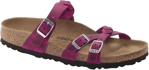 Birkenstock Franca Braided Sandal in Festival Fuchsia Oiled Leather in Kuwait