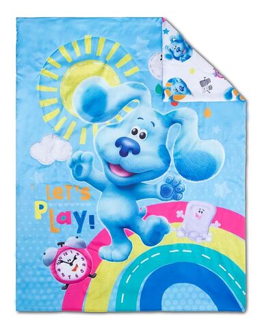 Blue's Clues 4 Piece Toddler Bedding Set - Includes Comforter, Fitted Sheet, Top Sheet, and Pillow Case - Blue's Clues Character Design for Toddler Bed in Kuwait