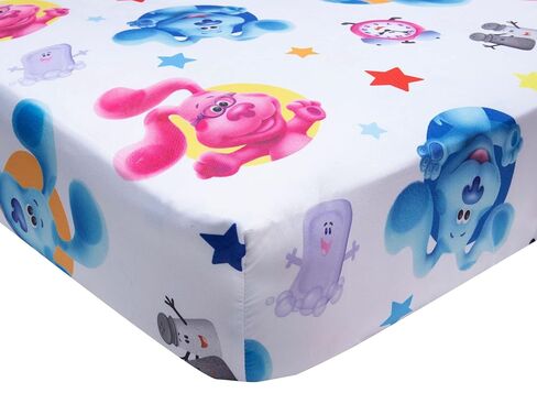 Blue's Clues 4 Piece Toddler Bedding Set - Includes Comforter, Fitted Sheet, Top Sheet, and Pillow Case - Blue's Clues Character Design for Toddler Bed in Kuwait