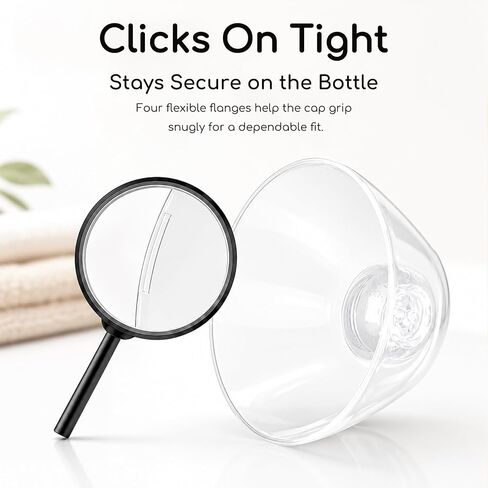 CHUBBIEE Bottle Caps for Classic Comotomo Baby Bottles, 2-Pack | Food-grade PP, concave easy-grip design, leak-resistant and dust protection, BPA-free and top-rack dishwasher safe. in Kuwait