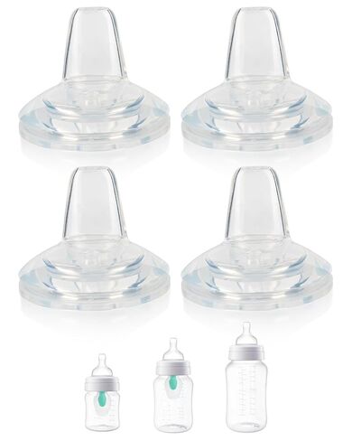 Sippy Cup Nipples for Philips Avent Anti-Colic Baby Bottles,Food Grade Silicone Sippy Spout，Variable Flow Soft Nipple，6m+,4-Count in Kuwait