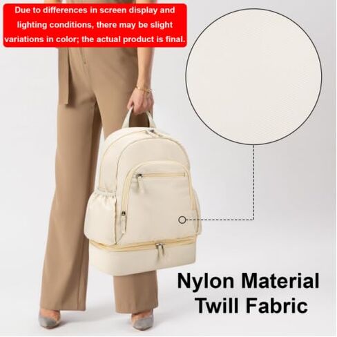 GDNasist Breast Pump Backpack Fit for Spectra S1 and S2 with Removable Cooler Compartment, Pumping Bag for Pump Accessories, Breast Pump Bag for Work, Travel and Family Use Beige in Kuwait