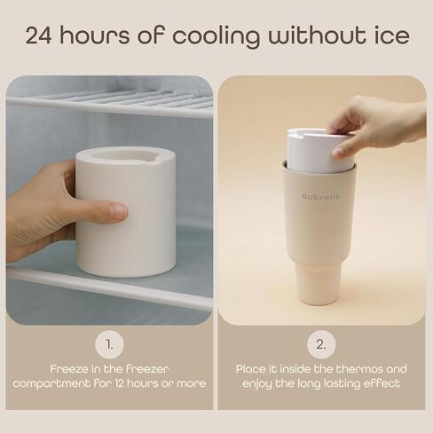 Portable Breast Milk Cooler 17oz with 2 Glass Baby Bottles, 24H Cooling No Ice Needed, Travel Essentials for Pumping Moms, Newborn Essentials Must Have, Coconut Milk Color in Kuwait