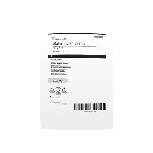 Cardinal Health™ Maternity Knit Underpants, Wings™, Seamless Sides, Gray Purple, 2X-Large/3X-Large, 1 Bag of 2 in Kuwait