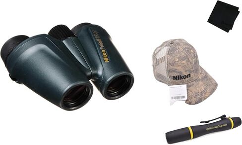 Nikon PROSTAFF 10X25 Compact Binocular ATB (All-Terrain Binocular) | Waterproof, Fogproof, Long Eye Relief, Rubber Armored Coating, Mutlilayer-coated lenses | Official Nikon USA Model | Waterproof, fogproof, long Eye Relief, rubber Armored Coating, mutlil in Kuwait