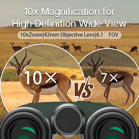 10x42 Hunting Binoculars with Laser Rangefinder, 1968 Yard | 0.15s Fast Ranging, Accuracy ±0.5m, IP65 Waterproof, Included Bino Harness Chest Pack, Ideal for Long Range Hunting & Outdoor in Kuwait