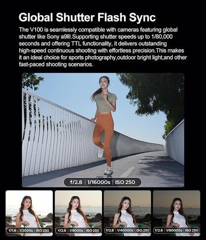 Godox V100 S V100S 100W TTL Flash Strobe Speedlight for Sony Cameras | With SU-1 Sub Flash, 1.7s Recycle Time, 2.4G TTL HSS 1/8000, 2.3in OLED Touchscreen, Buil-in Li-ion, 400 Full Power Flashes in Saudi Arabia