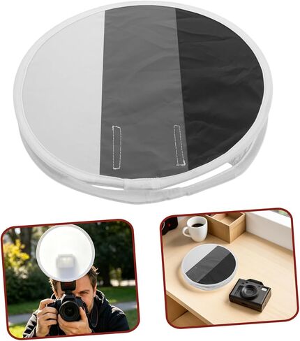 Angoily Portable Round Softbox Diffuser Cloth for Camera and Speedlight with Balanced Lighting, 12in Flash Modifier for Outdoor Photography and Studio Use in Kuwait