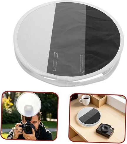 COHEALI 12in On-Camera Flash Softbox Diffuser with White, Grey, and Black Cloth Covers, Lightweight and Universally Compatible Light Modifier for Speedlight and Camera, for Portrait in Kuwait