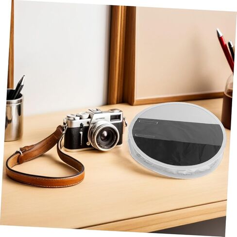 Kisangel Portable Round Softbox Diffuser Fabric for Speedlight with White, Grey, and Black Cloth Cover, Providing Balanced Lighting and Universal Compatibility for Portrait and Outdoor in Kuwait