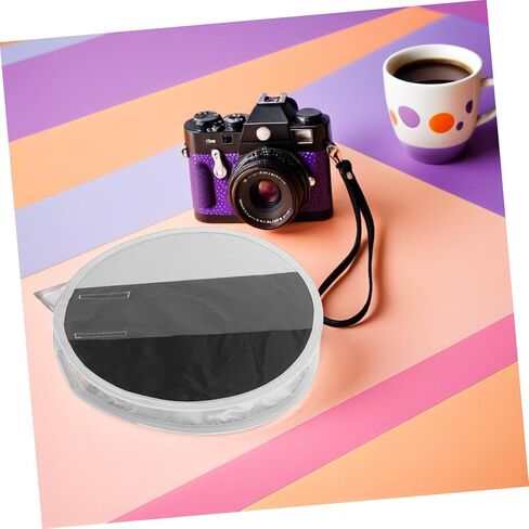 Kisangel Portable Round Softbox Diffuser Fabric for Speedlight with White, Grey, and Black Cloth Cover, Providing Balanced Lighting and Universal Compatibility for Portrait and Outdoor in Kuwait