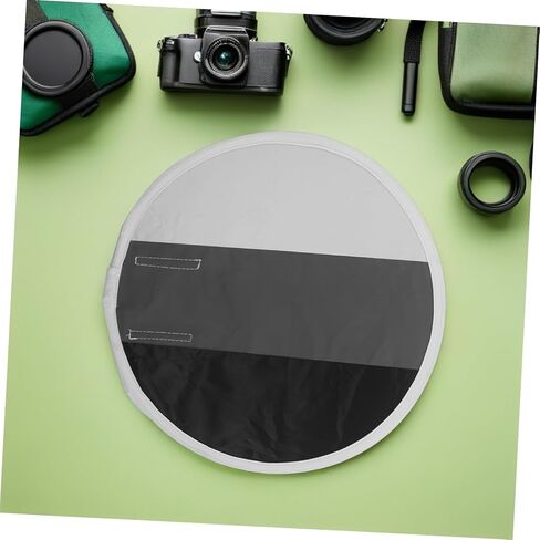 Kisangel Portable Round Softbox Diffuser Fabric for Speedlight with White, Grey, and Black Cloth Cover, Providing Balanced Lighting and Universal Compatibility for Portrait and Outdoor in Kuwait